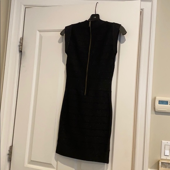 French Connection Fitted Black Sparkly Dress - Picture 5 of 5